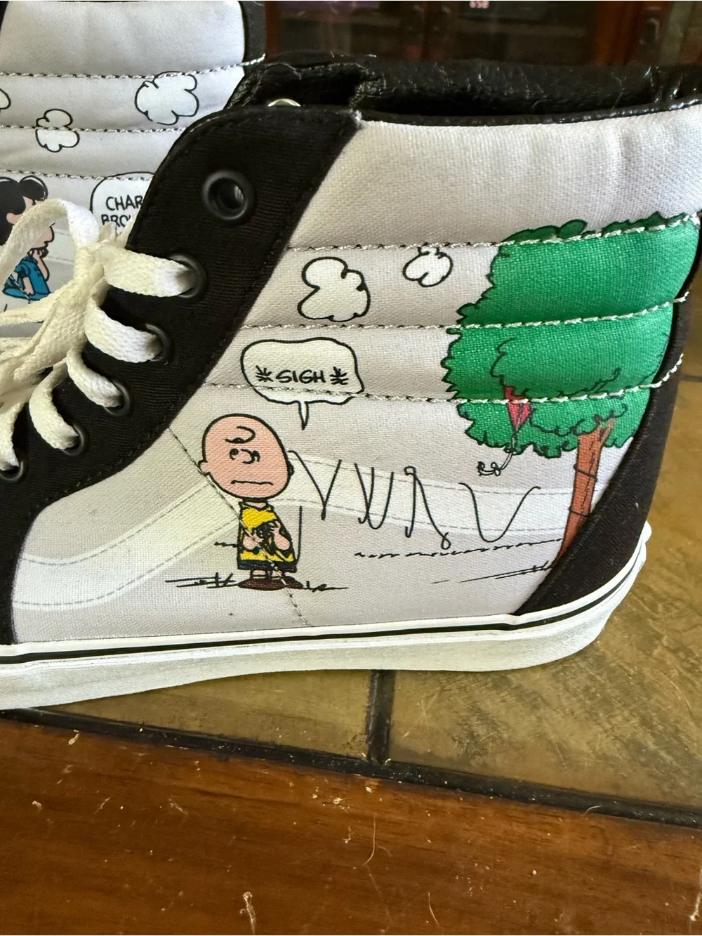 Vans x Peanuts Sk8-Hi Reissue Charlie Kite Men's Size 10.5 High Top Sneakers